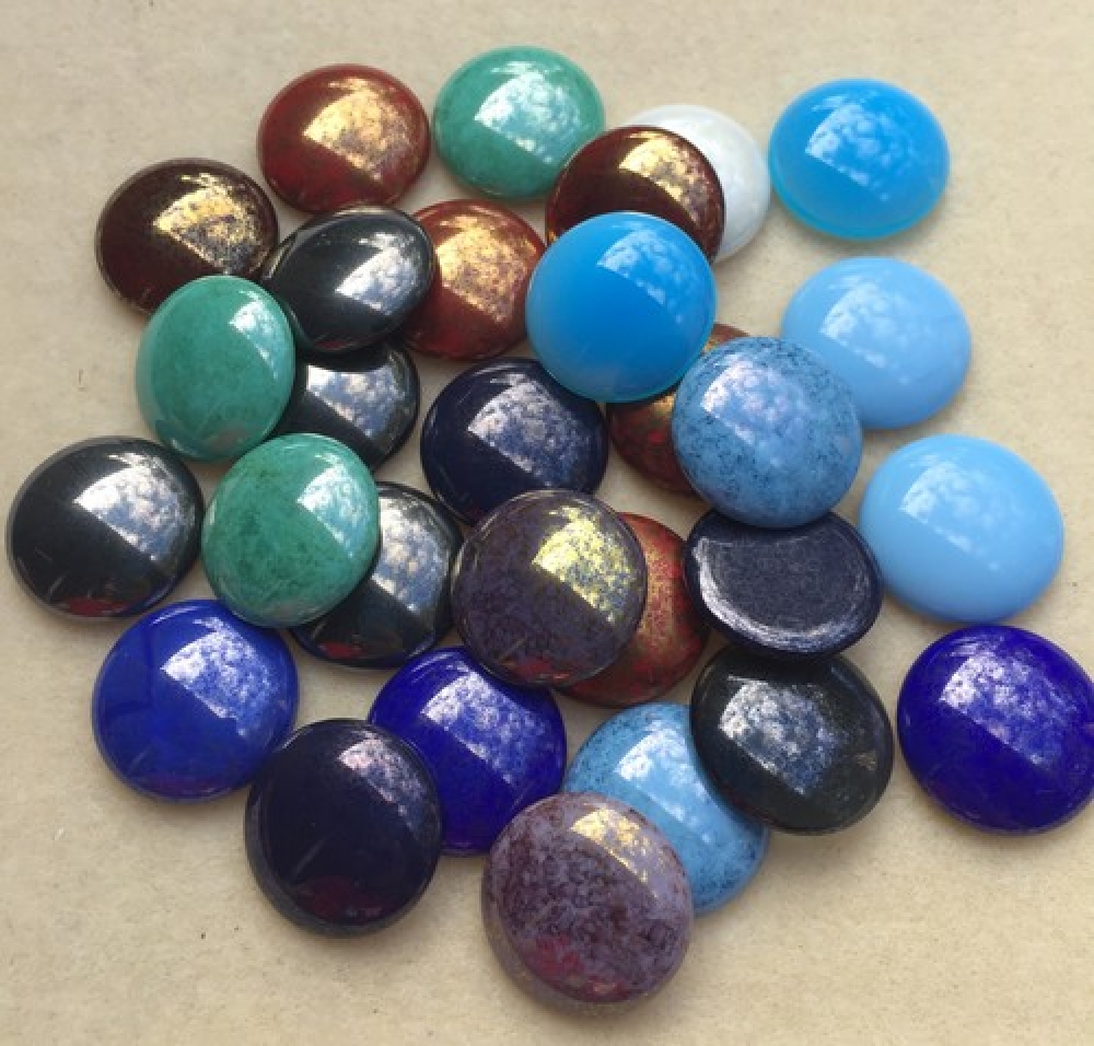 Glass cabochons par Puca® 25mm | MARINABEADS