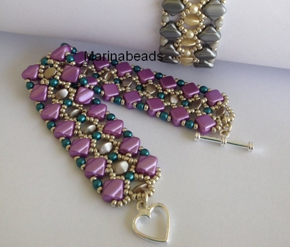 TUTORIAL "Pinch pearl" bracelet MARINABEADS